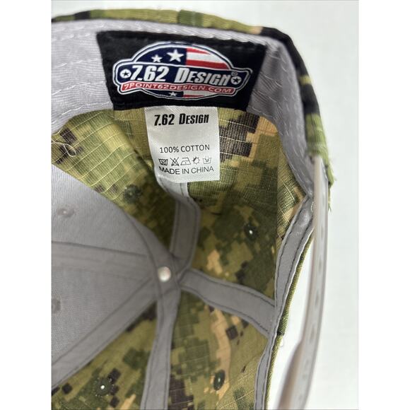 7.62 Design Washington Capitals Gray Camo Baseball Hat -Salute to Service NWT - Picture 7 of 7